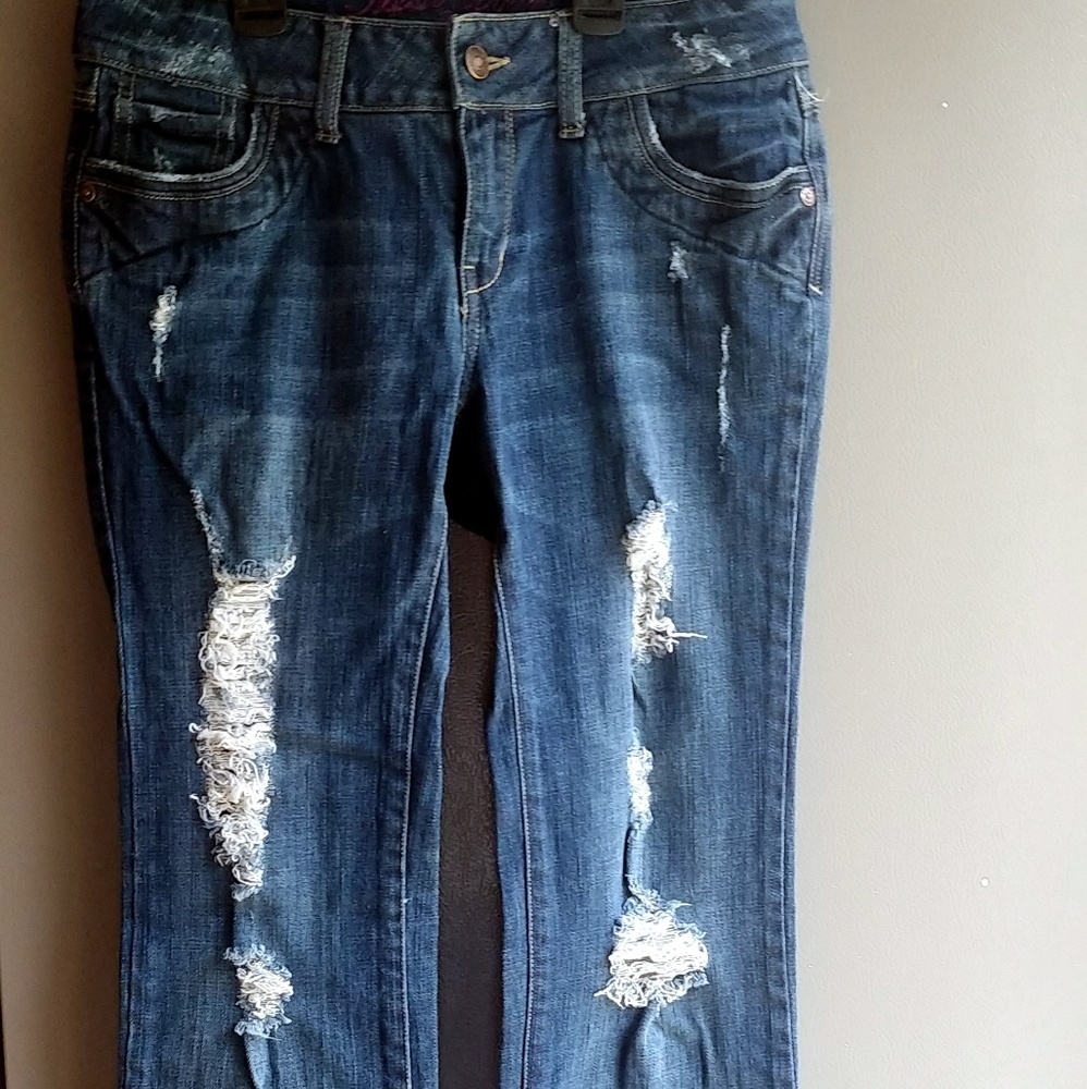 Delias Morgan distressed jeans 3/4p